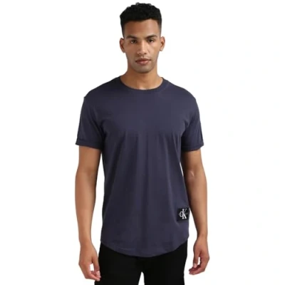Immagine di Calvin Klein Jeans Badge TURN UP Sleeve Tshirt basic, Uomo, Taglia: XXS, Ink
