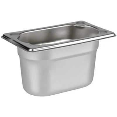 Immagine di APS 81504 GN 1/9 contenitore, acciaio inossidabile Contenitore gastronorm, dimensioni 175 x 105 mm/altezza 100 mm/volume 1,0 litri