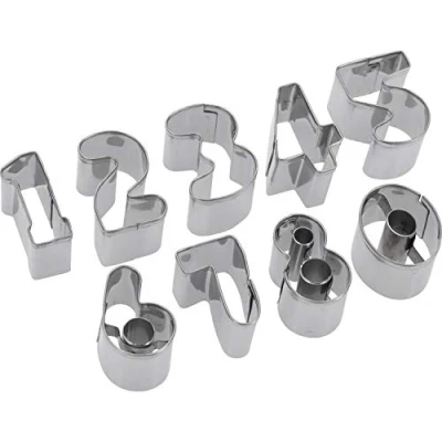 Immagine di Westmark Set di Formine, Numeri, Acciaio Inox, 0 9, 9 Pezzi, Argento, 35382280