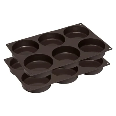 Immagine di Lurch FlexiForm 585086 Set di 2 stampi in silicone per pattys da 8,5 cm, colore: Marrone