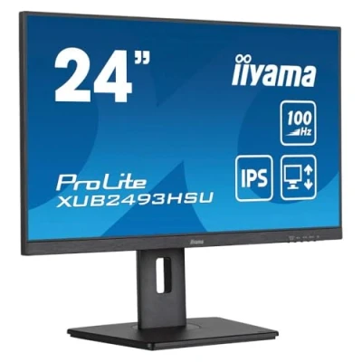 Immagine di Iiyama ProLite XUB2493HSU B7 Monitor LED ERP E (A G) 60.5 cm (23.8 pollici) 1920 x 1080 Pixel 16:9 1 ms HDMI ™, DisplayPort, Cuffie (jack da 3,5 mm), USB IPS