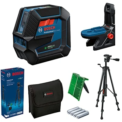 Immagine di Bosch Professional GCL 2 50 G &amp; Tripod Laser combinato punti e linee incl. treppiede, custodia Raggio di azione (max.): 15 m