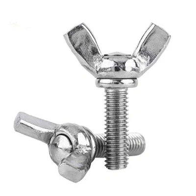 Immagine di 5Pz M5 DIN316 Bulloni in Acciaio a Vite Farfalla Set di Assortimento Inox 304, Filettatura Completa, Finitura Semplice(M5*10mm)