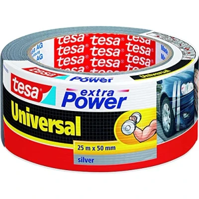 Immagine di tesa UNIVERSAL 56388 00000 16 Nastro in tessuto tesa® extra Power Argento (L x L) 25 m 50 mm 1 pz.