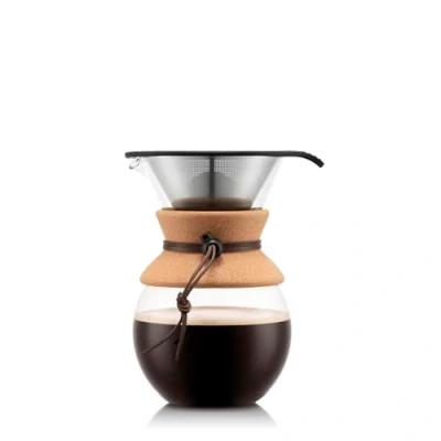 Immagine di Bodum 11571 109 pour Over Caffettiera con Filtro Permanente 1 L, mehrla Gig, Trasparente, 14 x 16,3 20,2 cm