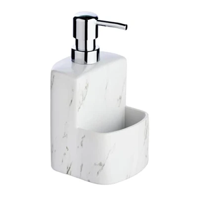Immagine di Dispenser per sapone liquido Festival Marmor, ricaricabile, con superficie soft touch, 0,38 l