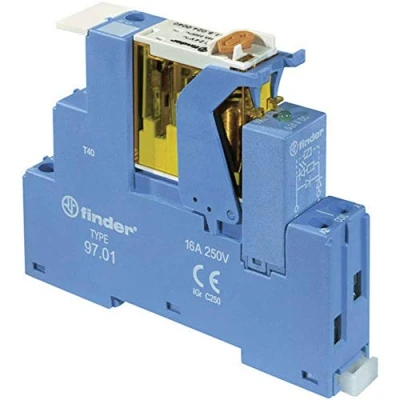 Immagine di Finder 4C.01.8.230.0060 Modulo relè Tensione nom.: 230 V/AC Corrente di commut. max.: 16 A 1 scambio pz.