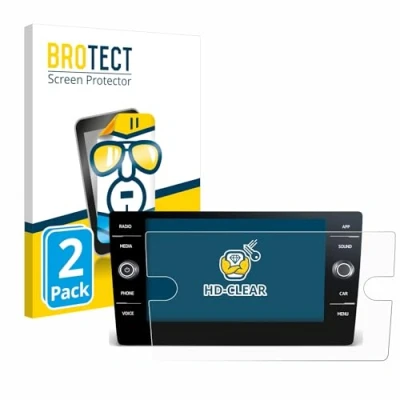 Immagine di brotect Pellicola Protettiva per Volkswagen T Roc 2017 2019 Discover Media 8&quot; Protezione Schermo (2 Pezzi) [Trasparente, Anti Impronte]
