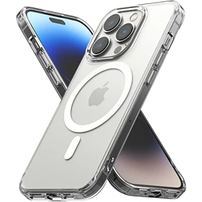 Immagine di Ringke Fusion Magnetic Compatibile con Cover iPhone 14 Pro (6.1&#039;&#039;), MagSafe Custodia Anti Impronta Antigraffio Opaca Retro Rigida Antiurto Paraurti Matte Clear