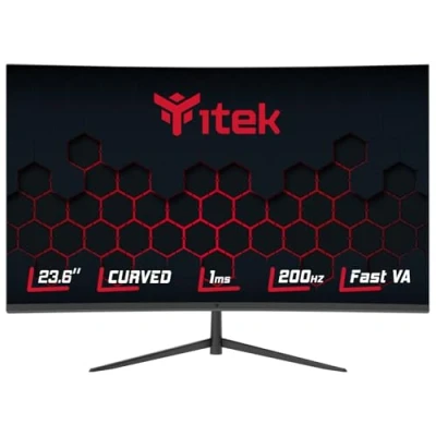 Immagine di Itek monitor GGC 23.6&quot; CURVED R1500, FHD 1920x1080, Fast VA, 200Hz, 16:9, 1ms, HDMI, DP, Adapt Sync