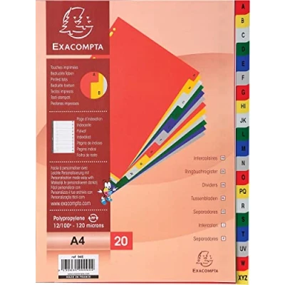 Immagine di Exacompta 94E Divisori e Segnaletica, 22.5x29.7 cm