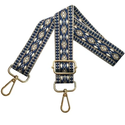 Immagine di Tracolla per Borsa Donna Regolabile, Cinghie Colorata, Tracolle Larga 3.8cm con Oro Moschettoni Crossbody Accessori, Blu, N31