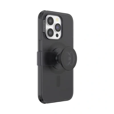 Immagine di PopSockets: PopCase PlantCore per MagSafe Custodia a Base vegetale iPhone 14 PRO con Supporto PopGrip Slide Riposizionabile e Impugnatura Top Intercambiabile Black