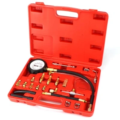 Immagine di QWORK® Tester di Pressione Benzina, manometro Carburante per sistemi iniezione, 0 140 PSI / 10 Bar