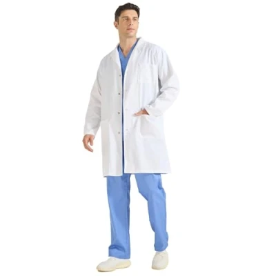 Immagine di MISEMIYA Camice da Laboratorio Unisex per di Chimica Uomo Medico Q816 X Large, Bianco