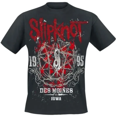 Immagine di Maglietta Slipknot Iowa Star, da uomo, colore Nero XXL, 100% cotone, vestibilità regolare, , XX Large