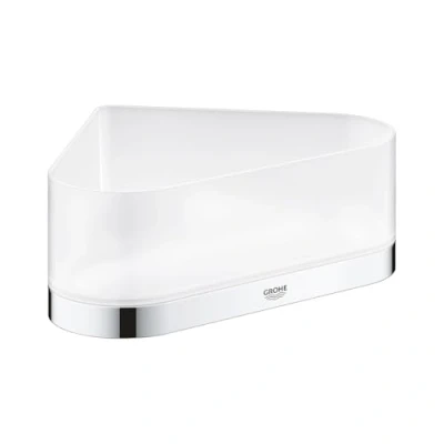 Immagine di Grohe 41038000 Selection Vassoio Angolare per Doccia con Supporto, Plastica e Metallo, Cromo, Large