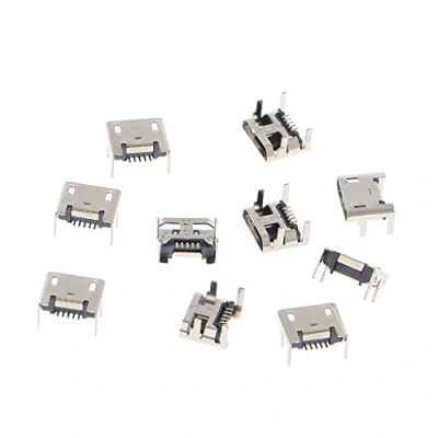 Immagine di SUCHUANGUANG 10 Pezzi Micro USB Tipo B Presa Femmina 5 Pin Connettore SMD 4 Gambe 90 Gradi Degree