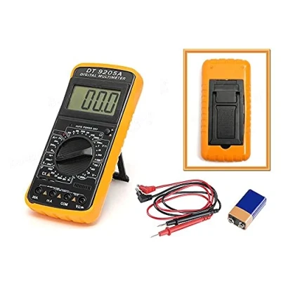 Immagine di Vetrineinrete® Multimetro digitale tester con puntali elettronico professionale display LCD misuratore tensione rilevatore corrente elettrica transistore per misurare resistenza diodo G4