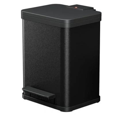 Immagine di Hailo Öko duo plus M 0622 260 Bidone della spazzatura 18 l Lamiera dacciaio (L x a P) 320 430 330 mm Nero Meccanismo pedale 1 pz.