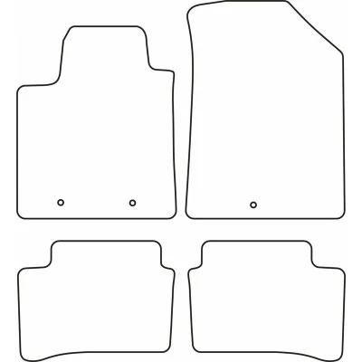 Immagine di AutoStyle Set tappetino Tessile anteriore e posteriore 4 nero TM HY540 HYUNDAI: i10 II Hatchback