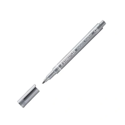 Immagine di Staedtler 8323 81 Pennarello, punta tonda, 1 2 mm, argento, pennarello