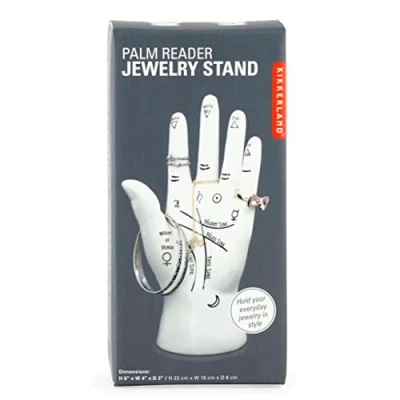 Immagine di KIKKERLAND JK17 Supporto per Gioielli Palm Reader, Bianco