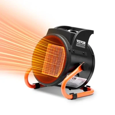 Immagine di VEVOR Riscaldatore per Serra, Riscaldamento Rapido PTC 2000 W Ventola Elettrico Portatile di Piccole Dimensioni, Protezione da Surriscaldamento, a 3 velocità, Stanza dei Fiori