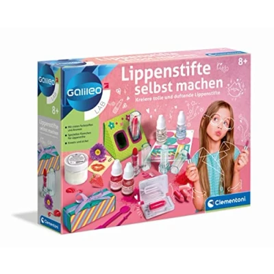 Immagine di Clementoni Galileo Lab 59318 Set per la cura delle labbra fai da te bambini, a partire dagli 8 anni, colore: Rosa