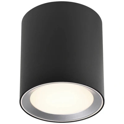 Immagine di Nordlux Landon Long Lampada LED a soffitto per bagno ERP: F (A G) (monocolore) 6.5 W Da bianco caldo neutro Nero