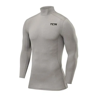 Immagine di TCA PRO Performance Uomo Maglia Collo Alto a Maniche Lunghe Grigio, XXL