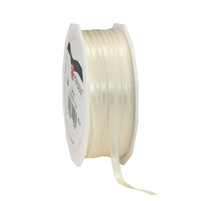 Immagine di Präsent Color Crema, 50 m per confezionare, 0,6 cm di Larghezza, Decorazioni e Artigianato, Nastro Decorativo Regali, Ogni Occasione, Poliestere, Verde Cacciatore, 6mm 50m, unità