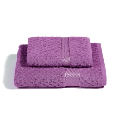 Immagine di Caleffi Set Asciugamani Bagno Viso e Bidet Morbida Spugna 100% Cotone Jacquard, 1 Asciugamano 60x110 cm + Ospite 40x60 Assorbenti Resistenti a Lavaggi Frequenti, Durevoli