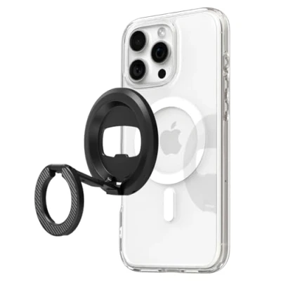 Immagine di Spigen O Mag Anello Magnetico Porta Telefono con Supporto Regolabile Progettato per MagSafe, Compatibile iPhone 16 Pro Max, Pro, 16, Plus e 15, 14, 13, 12