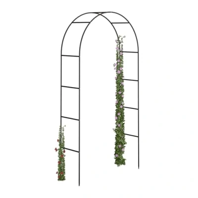 Immagine di Relaxdays Arco per Rose Rampicanti, 240x140x38 cm, Struttura Resistente alle Intemperie, Design Romantico, Verde Scuro