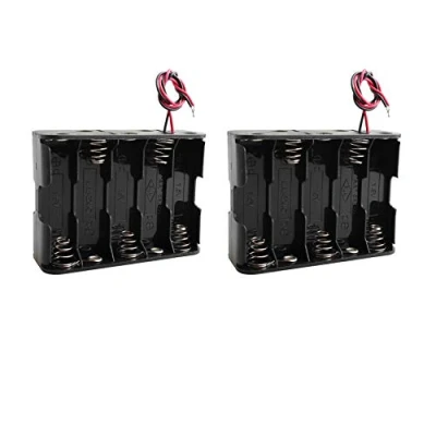 Immagine di HALJIA 2 pezzi 15 V AA 10 x 1,5 in plastica con clip per batteria e a doppio piano cavi