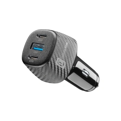 Immagine di Cellularline Car Multipower Laptop Caricabatterie da auto 3 porte Total Output: 103W iPhone, Samsung, Xiaomi, Oppo and other Smartphones Tablets Nero