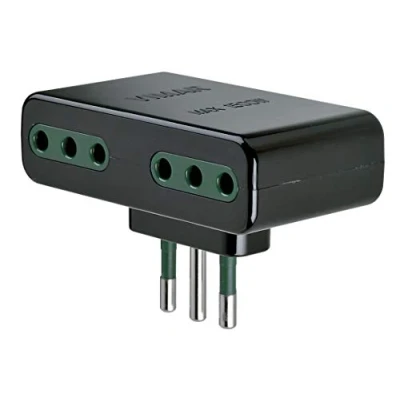 Immagine di Vimar RI.01161N Adattatore multispina a 4 uscite, spina S11, prese P11, nero