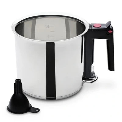 Immagine di GSW 983167 SIMMERTOPF Bollitore 16 cm/Circa 1,5 Litri, Imbuto Incluso, Acciaio Inossidabile, Argento, 2 unità