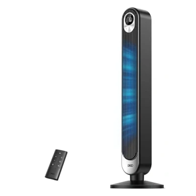 Immagine di Dreo 28dB ventilatore a Torre Con Telecomando 106cm, 6 velocità 4 Modalità di Ventilazione Timer 12 ore, oscillante 90, raffreddamento silenzioso, 7,3 m/s.