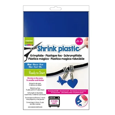 Immagine di Vaessen Creative Shrink Fogli A4, Blu, 21x29.8x0.3 cm 4 unità
