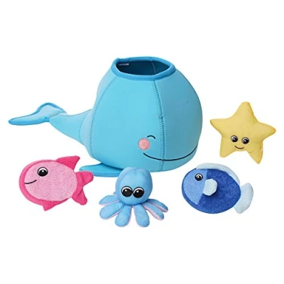 Immagine di Manhattan Toy Giocattolo Galleggiante da Bagno in Neoprene, con spugne ad Asciugatura Rapida, 5 Pezzi, Multicolore, 160390