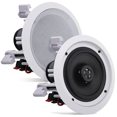 Immagine di Pyle PDIC1661RD Altoparlanti a 2 vie, 2.0 canali, cablato, 70 20000 Hz, 16 Ohm, colore: Bianco