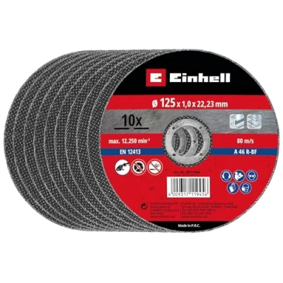 Immagine di kwb by Einhell 49711945 10 dischi da taglio sottili, 125 x 1,0 mm, accessorio per smerigliatrice angolare
