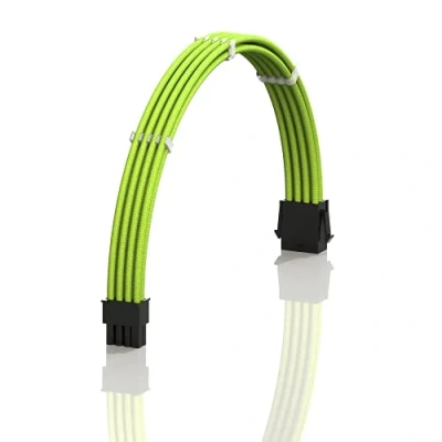 Immagine di LINKUP AVA 30cm EPS 8 (4+4) pin CPU ATX Scheda Madre Cavo di Prolunga per PC con Guaina Intrecciata Alimentatore PSU Pettini┃Design Robusto e Rigido┃Confezione Singola┃300mm Verde