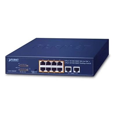 Immagine di Planet GSD 1008HP switch di rete No gestito Gigabit Ethernet (10/100/1000) Nero 1U Supporto Power over (PoE)