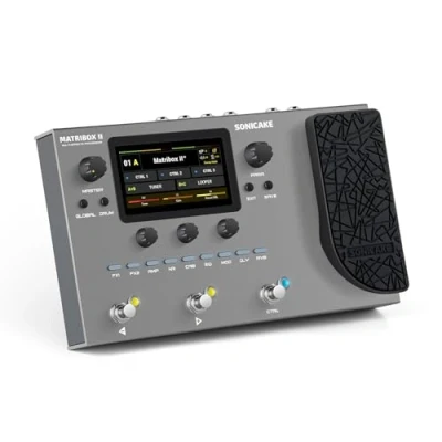 Immagine di SONICAKE Multieffetto pedale per chitarra Processore con di espressione Modellazione amplificatori basso FX Loop MIDI Stereo OTG USB Audio Interface Matribox II