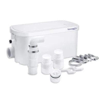 Immagine di Aquamatix Pompa Doccia 250W Trituratore Maceratore 8m Distanza di pompaggio verticale 100L/min per docce, lavandini 2 ingressi