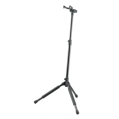 Immagine di K&amp;M 17670 Supporto per chitarre Memphis Pro nero alteza regolabile da 55 a 100 cm sistema d&#039;aggangio brevettato, in acciaio
