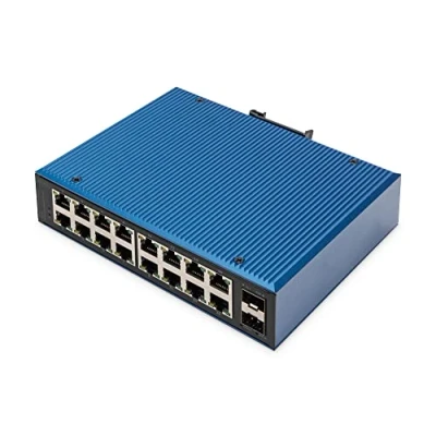 Immagine di Digitus DN 651138 Switch ethernet industriale 16+2 porte 10 / 100 1000 MBit/s
